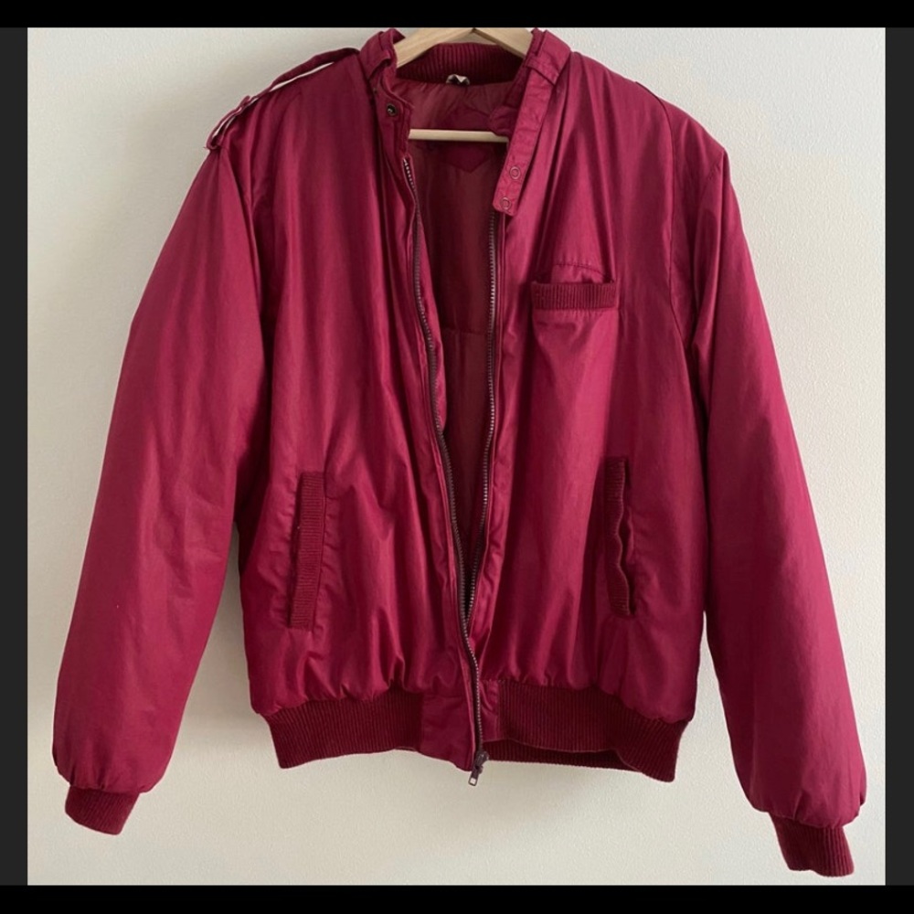 ♥️Vintage Raspberry Red Women’s 80’s Bomber Jacket♥️